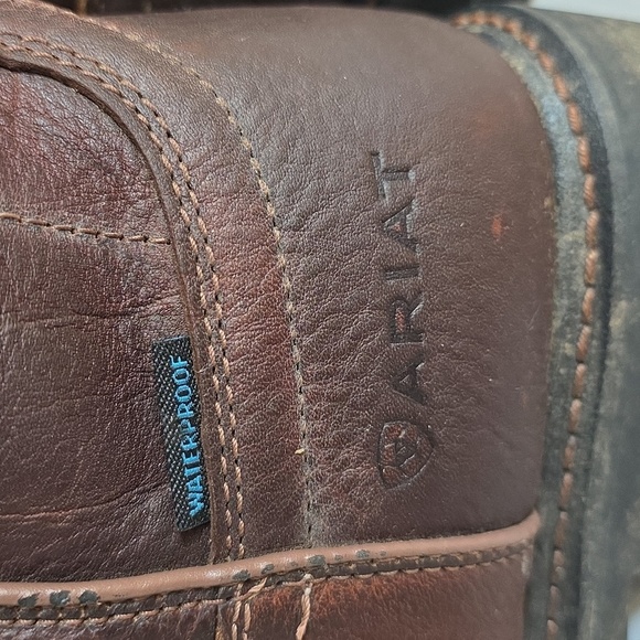Ariat Mens Brown Waterproof Work Boots.  Size 12EE - Picture 9 of 13
